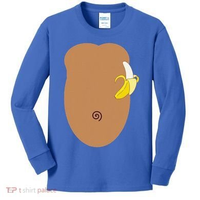 Monkey Halloween Costume Kids Long Sleeve Shirt