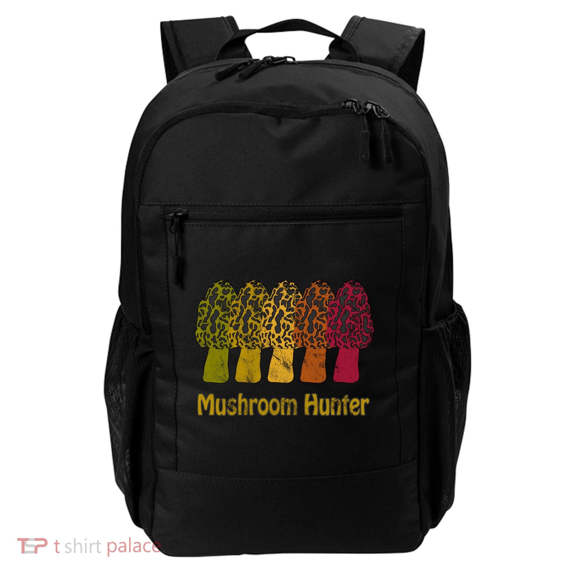 Mushroom Hunter Cute Gift Fun Morel Hunting Distressed Look Gift Backpack