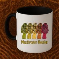 Mushroom Hunter Cute Gift Fun Morel Hunting Distressed Look Gift Coffee Mug thumb 2