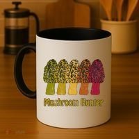 Mushroom Hunter Cute Gift Fun Morel Hunting Distressed Look Gift Coffee Mug thumb 4