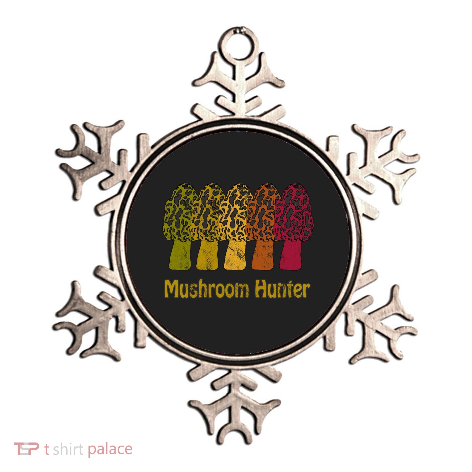 Mushroom Hunter Cute Gift Fun Morel Hunting Distressed Look Gift Ornament