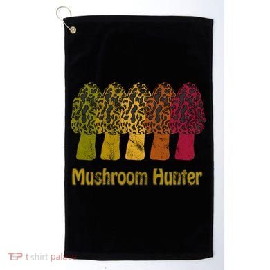 Mushroom Hunter Cute Gift Fun Morel Hunting Distressed Look Gift Golf Towel