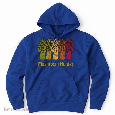 Mushroom Hunter Cute Gift Fun Morel Hunting Distressed Look Gift Hoodie