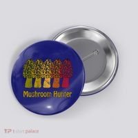 Mushroom Hunter Cute Gift Fun Morel Hunting Distressed Look Gift Button thumb 0