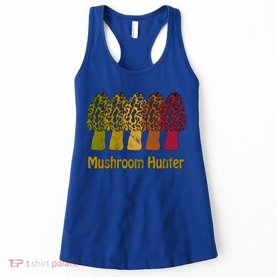 Mushroom Hunter Cute Gift Fun Morel Hunting Distressed Look Gift Women's Tank Top