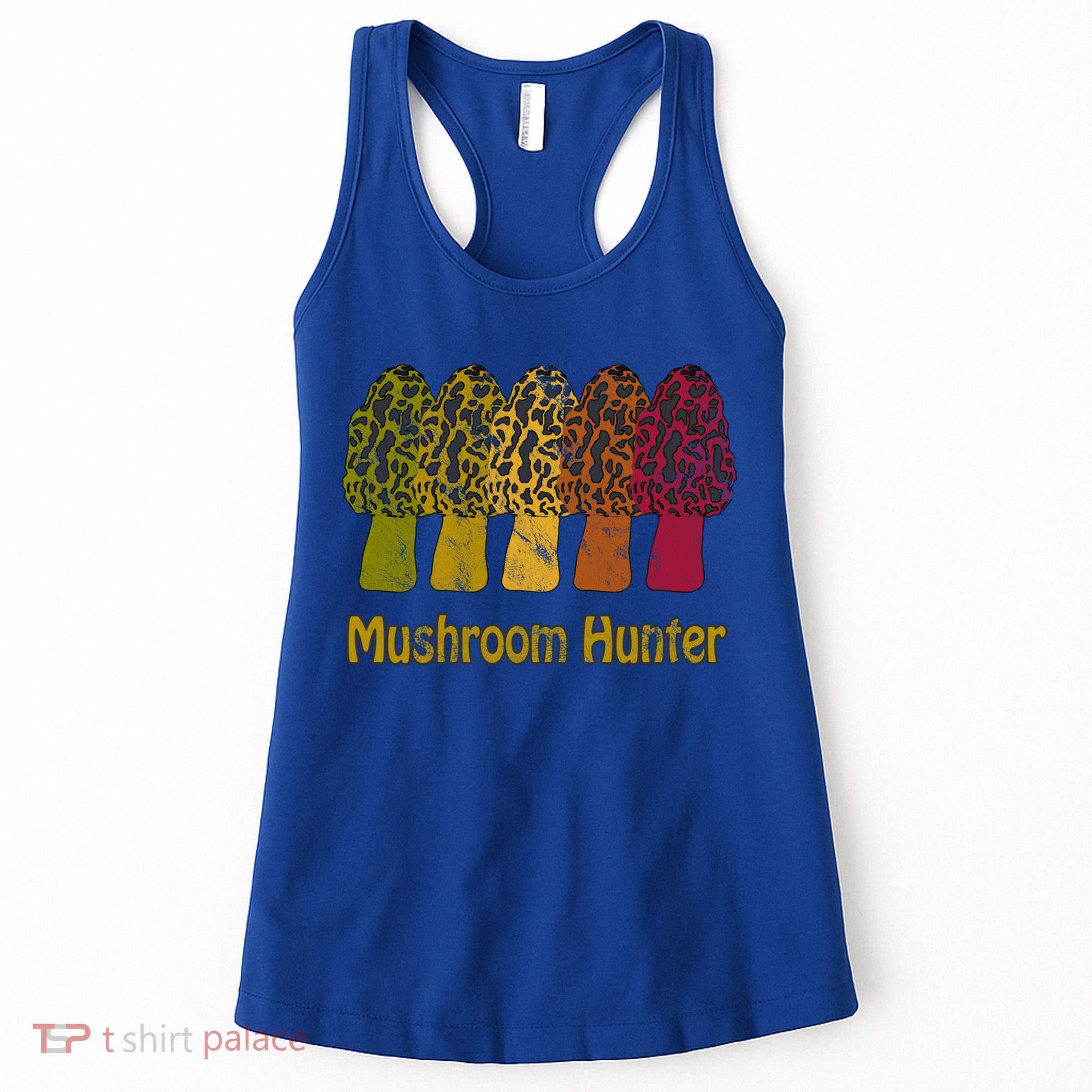 Mushroom Hunter Cute Gift Fun Morel Hunting Distressed Look Gift Women's Tank Top