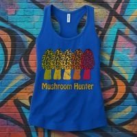 Mushroom Hunter Cute Gift Fun Morel Hunting Distressed Look Gift Women's Tank Top thumb 3