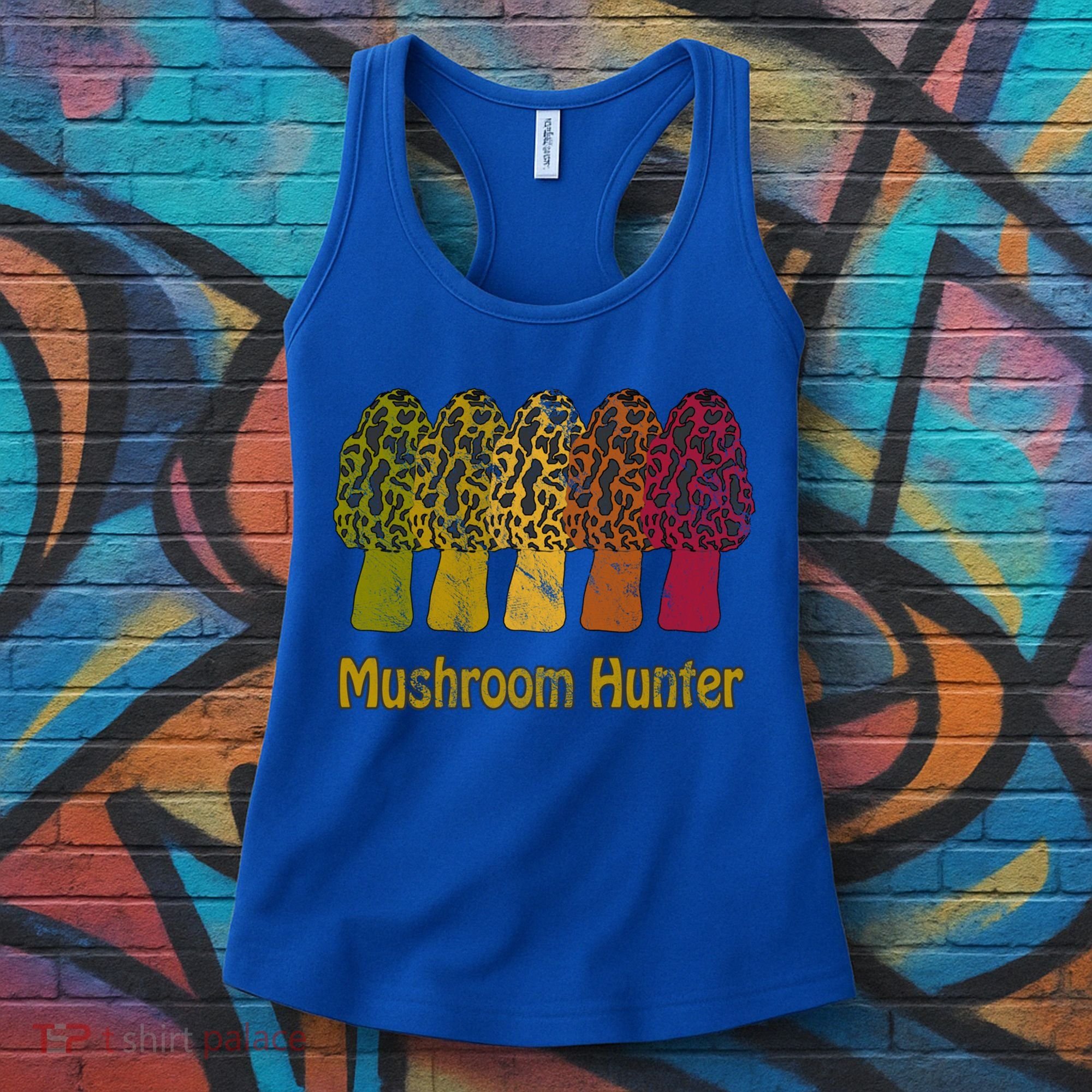 Mushroom Hunter Cute Gift Fun Morel Hunting Distressed Look Gift Women's Tank Top