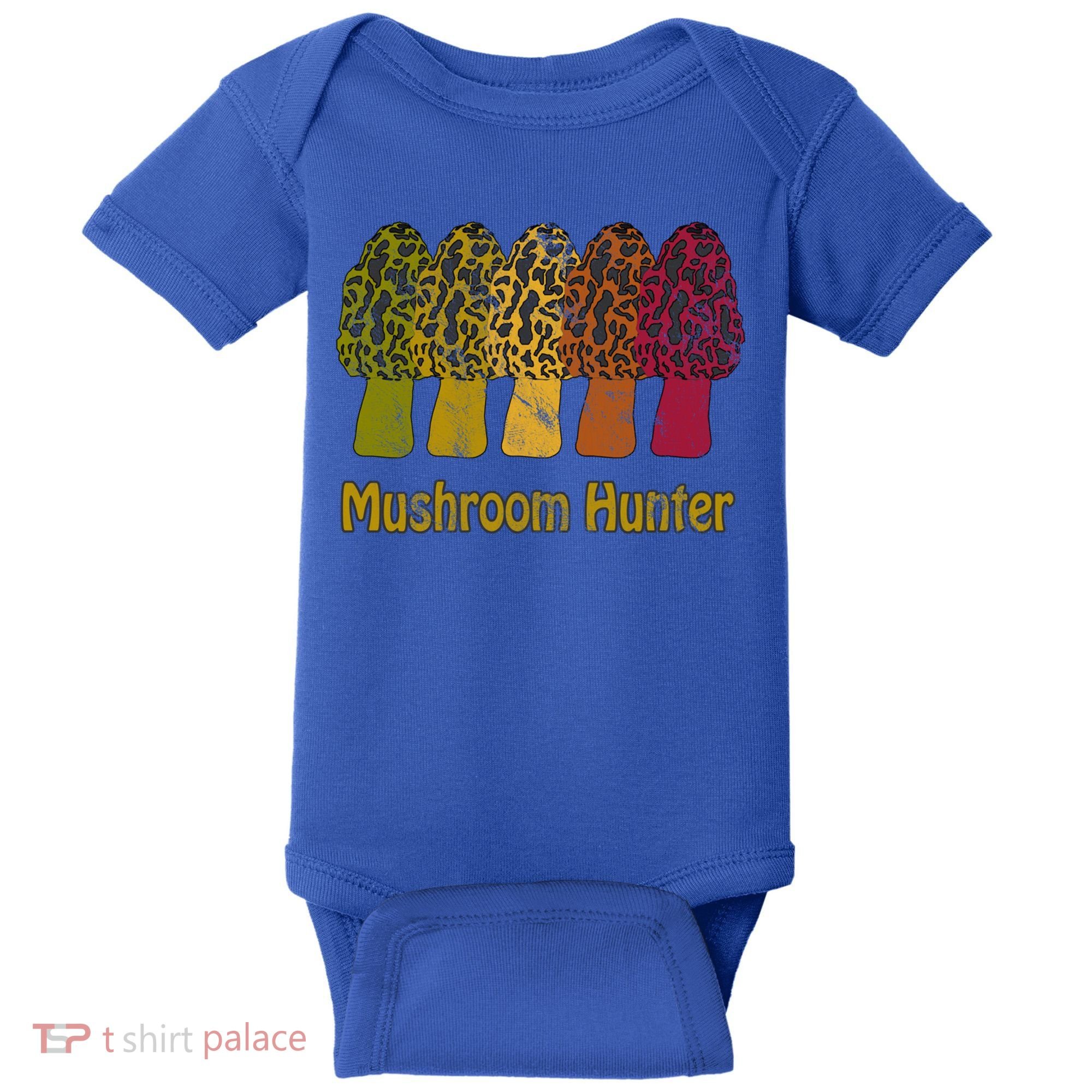 Mushroom Hunter Cute Gift Fun Morel Hunting Distressed Look Gift Baby Bodysuit