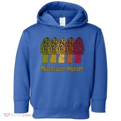 Mushroom Hunter Cute Gift Fun Morel Hunting Distressed Look Gift Toddler Hoodie