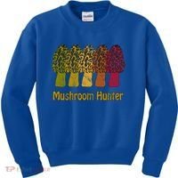 Mushroom Hunter Cute Gift Fun Morel Hunting Distressed Look Gift Kids Sweatshirt thumb 0