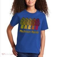 Mushroom Hunter Cute Gift Fun Morel Hunting Distressed Look Gift Kids T-Shirt thumb 2