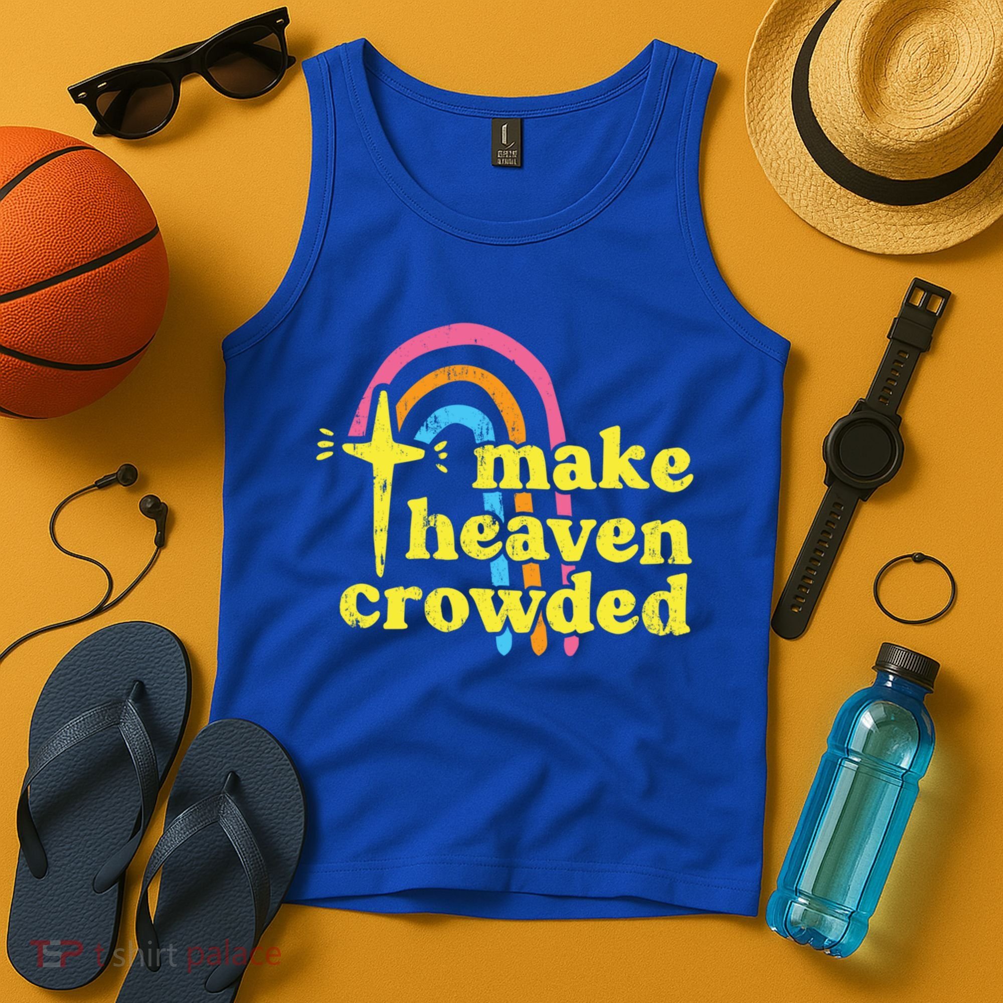 Make Heaven Crowded Cute Christian Missionary Pastor's Wife Meaningful Gift Tank Top