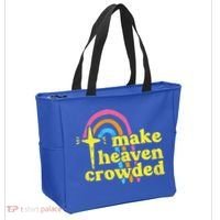 Make Heaven Crowded Cute Christian Missionary Pastor's Wife Meaningful Gift Tote Bag thumb 2