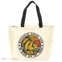 Mycologist Hiking Club We Might Not Get There Sloth Tote Bag thumb 0