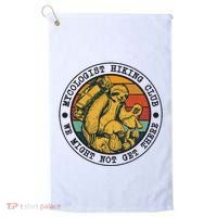Mycologist Hiking Club We Might Not Get There Sloth Golf Towel thumb 0
