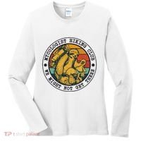 Mycologist Hiking Club We Might Not Get There Sloth Women's Long Sleeve Shirt thumb 0