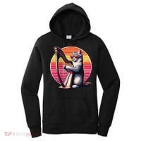 Musician Harpist Cat Wearing Sunglasses Cat Playing Harp Women's Hoodie thumb 0