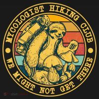 Mycologist Hiking Club We Might Not Get There Sloth Ornament thumb 1