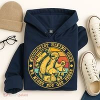 Mycologist Hiking Club We Might Not Get There Sloth Hoodie thumb 4