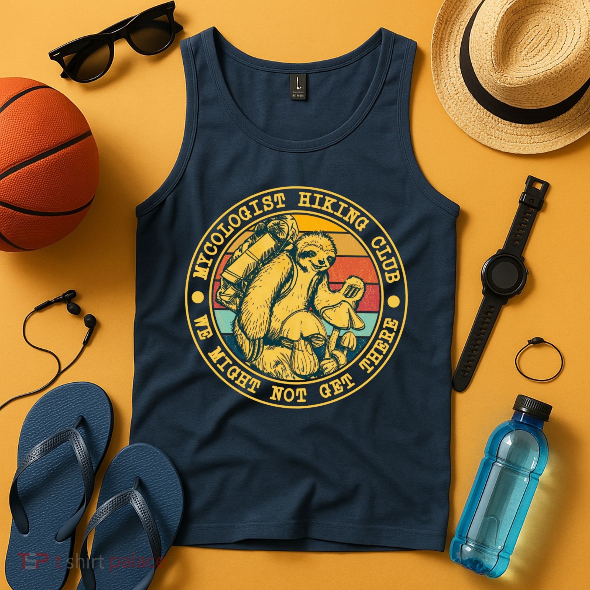 Mycologist Hiking Club We Might Not Get There Sloth Tank Top