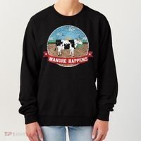 Manure Happens Cattle Ranch Farm Cow Dairy Humor Women's Sweatshirt thumb 0