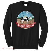 Manure Happens Cattle Ranch Farm Cow Dairy Humor Sweatshirt thumb 0