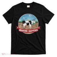Manure Happens Cattle Ranch Farm Cow Dairy Humor T-Shirt thumb 0
