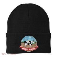 Manure Happens Cattle Ranch Farm Cow Dairy Humor Beanie thumb 0