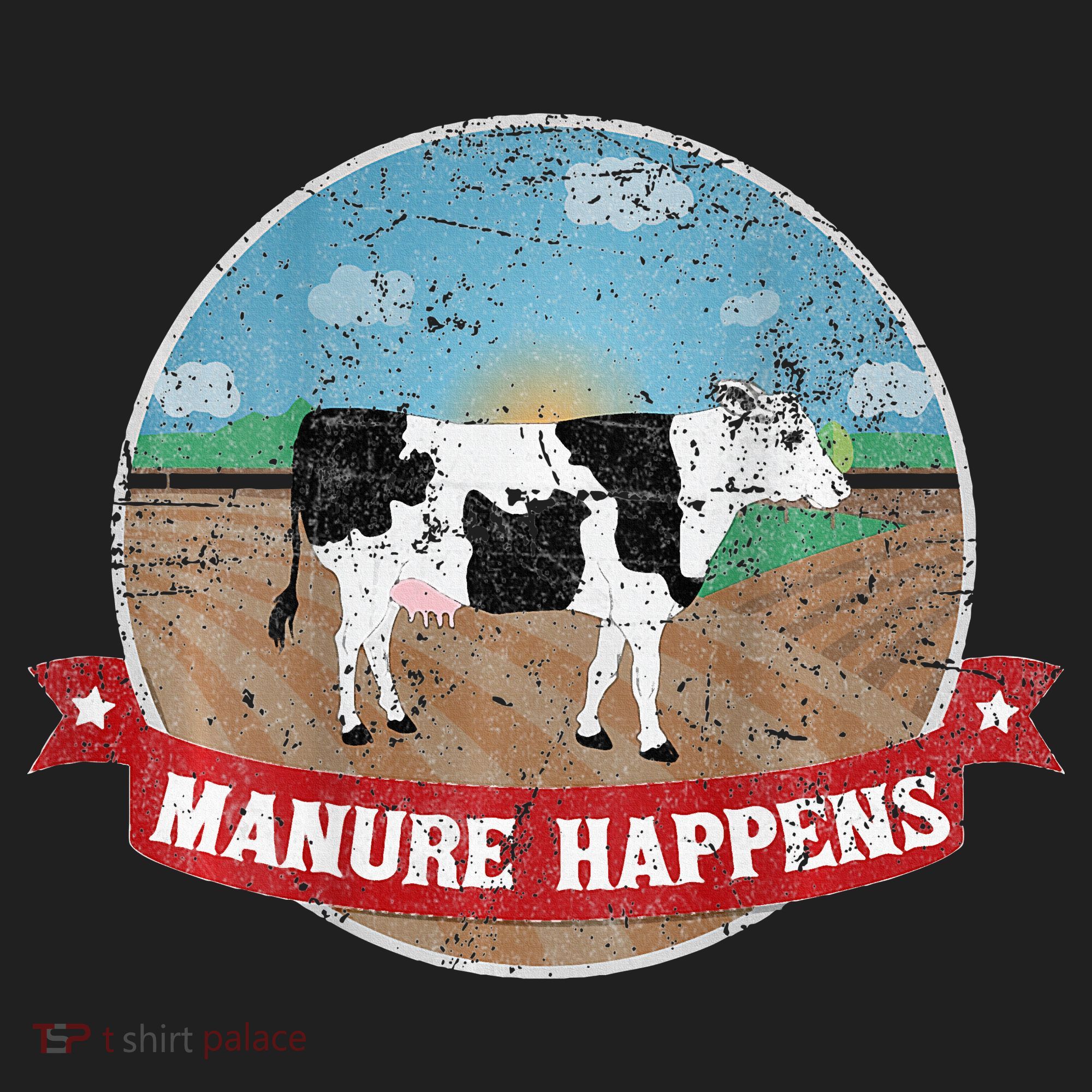 Manure Happens Cattle Ranch Farm Cow Dairy Humor Beanie