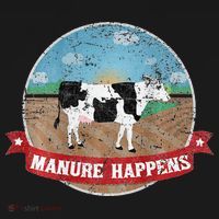 Manure Happens Cattle Ranch Farm Cow Dairy Humor Women's Hoodie thumb 2