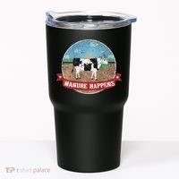 Manure Happens Cattle Ranch Farm Cow Dairy Humor Tumbler thumb 0
