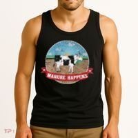 Manure Happens Cattle Ranch Farm Cow Dairy Humor Tank Top thumb 3