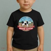 Manure Happens Cattle Ranch Farm Cow Dairy Humor Toddler T-Shirt thumb 2