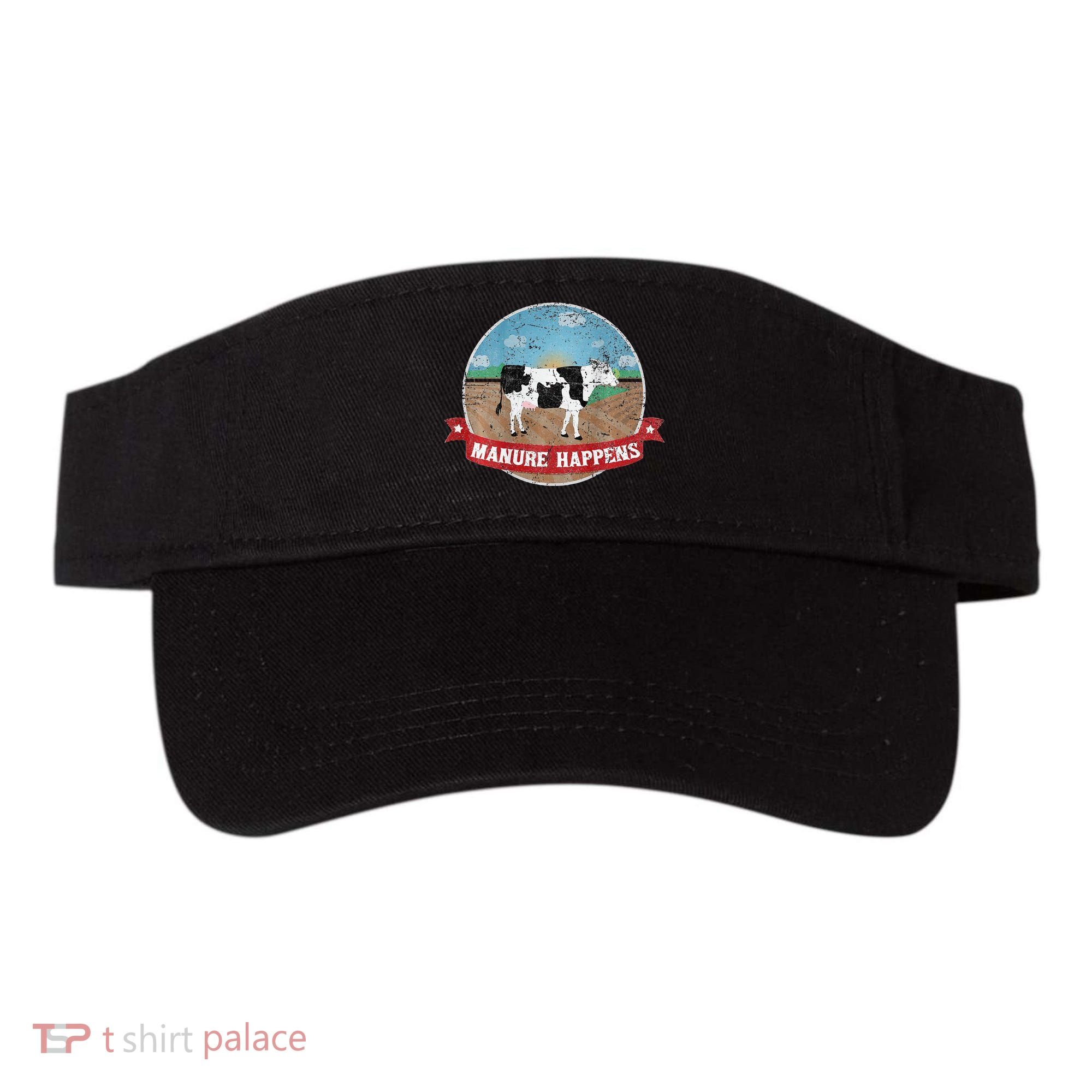 Manure Happens Cattle Ranch Farm Cow Dairy Humor Visor