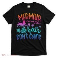 Mermaid Hair Don't Care Matching Outfit funny ocean T-Shirt thumb 0