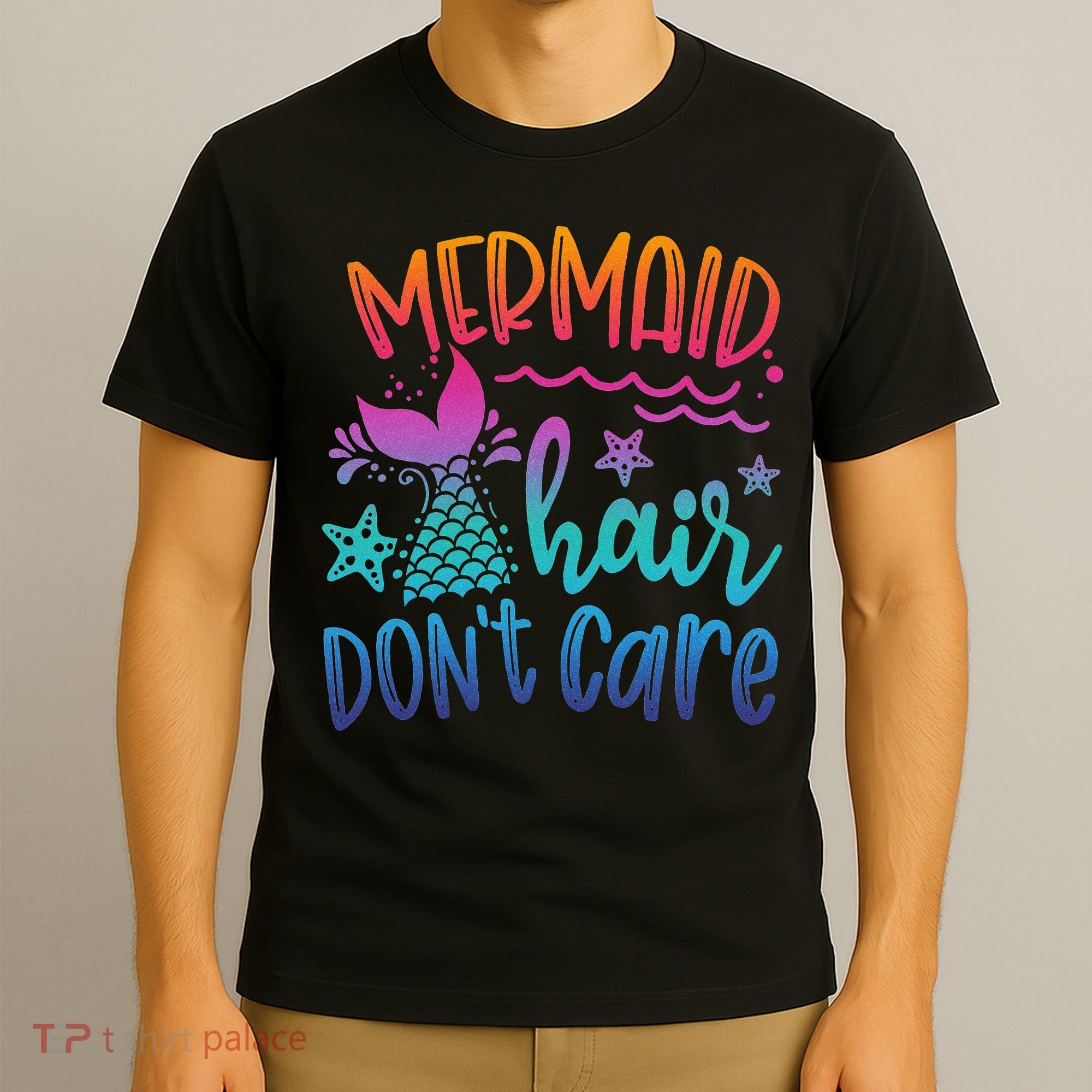 Mermaid Hair Don't Care Matching Outfit funny ocean T-Shirt