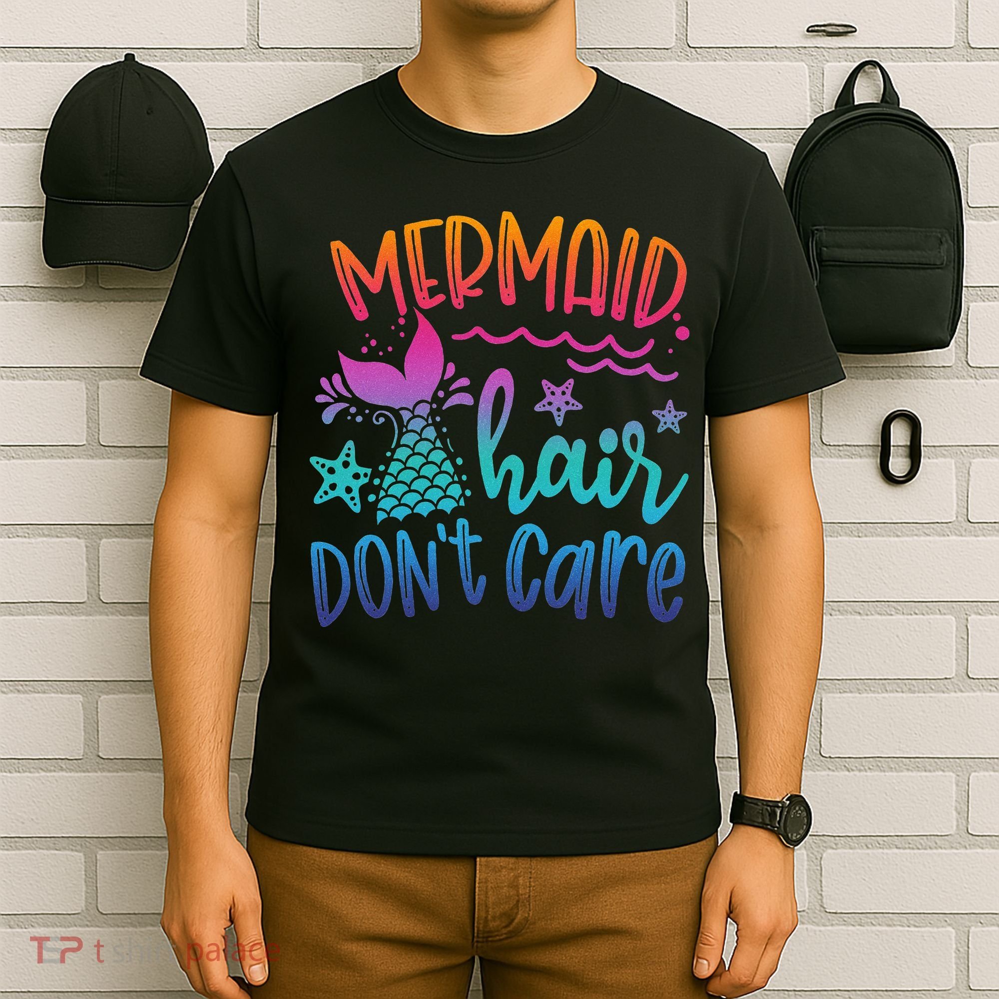 Mermaid Hair Don't Care Matching Outfit funny ocean T-Shirt