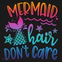 Mermaid Hair Don't Care Matching Outfit funny ocean T-Shirt thumb 7