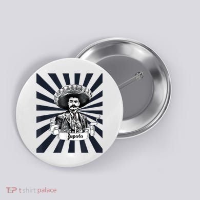 Mexican Hero Emiliano Zapata Button