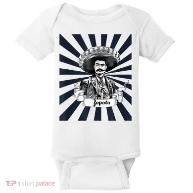 Mexican Hero Emiliano Zapata Baby Bodysuit