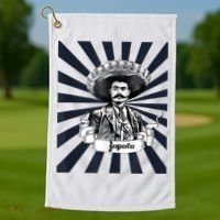 Mexican Hero Emiliano Zapata Golf Towel thumb 1