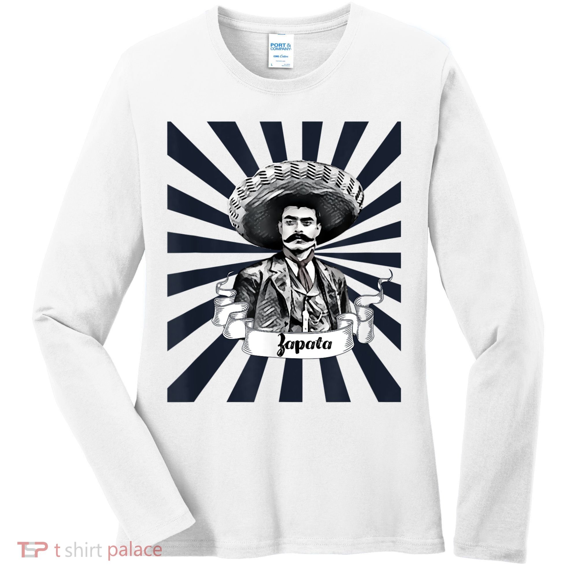 Mexican Hero Emiliano Zapata Women's Long Sleeve Shirt