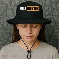 MILF HUNTER Erotic Gift For Adults Bucket Hat thumb 3