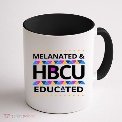 Melanated HBCU Educated Coffee Mug back
