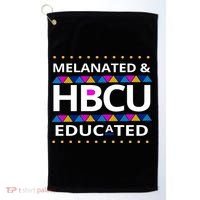 Melanated HBCU Educated Golf Towel thumb 0