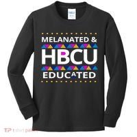 Melanated HBCU Educated Kids Long Sleeve Shirt thumb 0