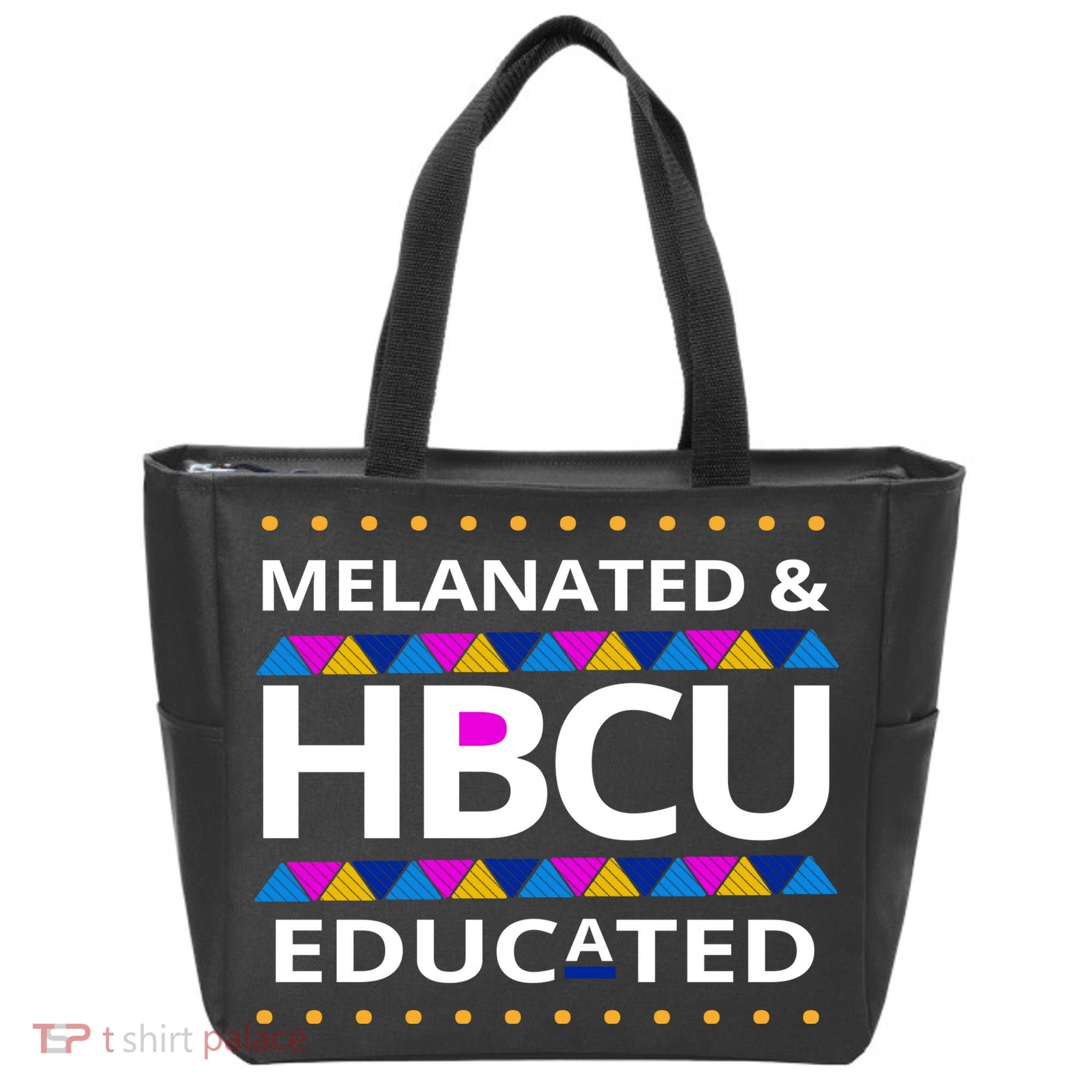 Melanated HBCU Educated Tote Bag