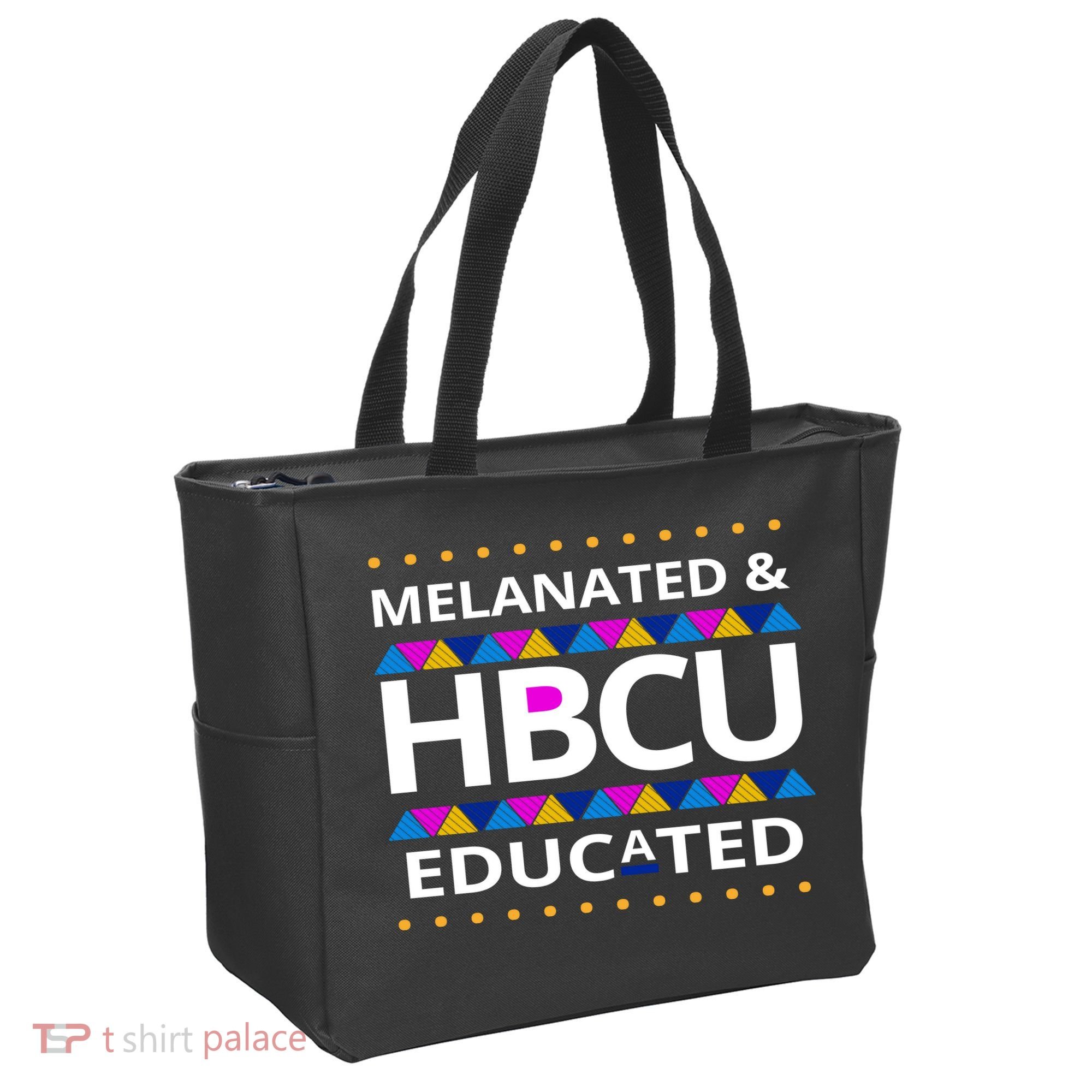 Melanated HBCU Educated Tote Bag