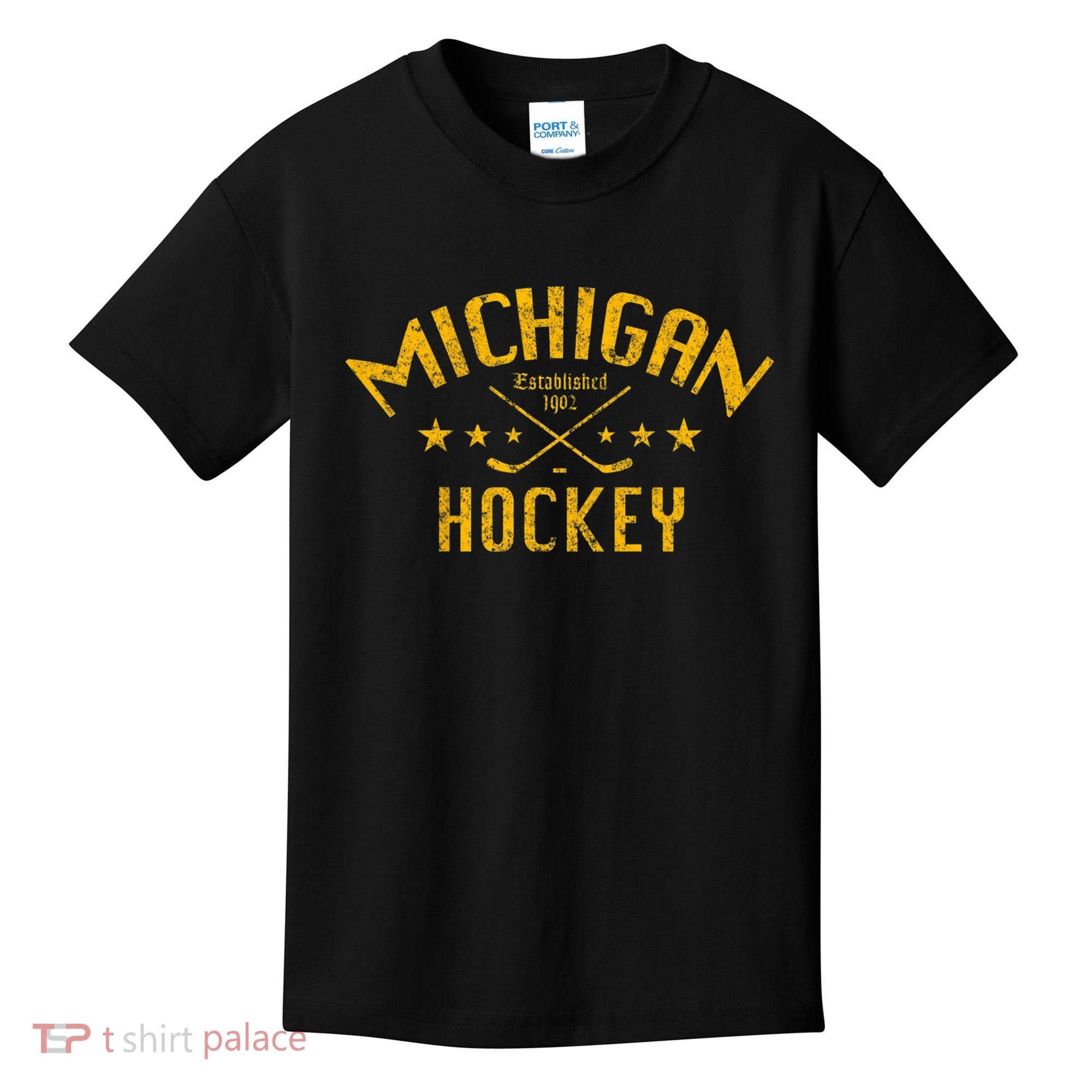 Michigan Hockey Established 1902 Kids T-Shirt